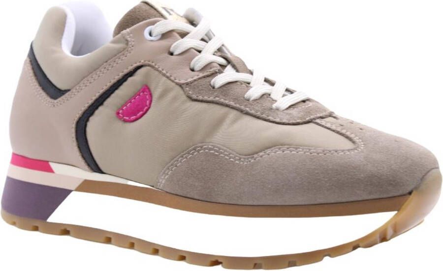 Nero Giardini NeroGiardini E306450D 614 Beige combi kleurige dames sneaker met rits