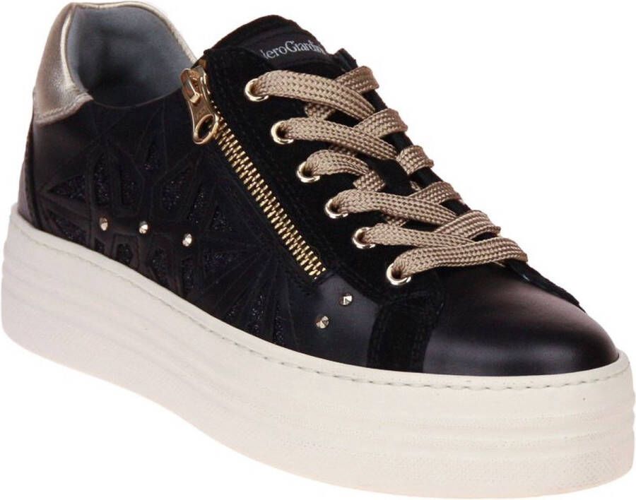 Nerogiardini Leren Sneakers voor Vrouwen Black Dames