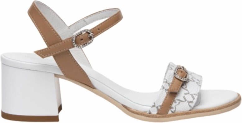 Nerogiardini Witte strass gesp sandaal White Dames