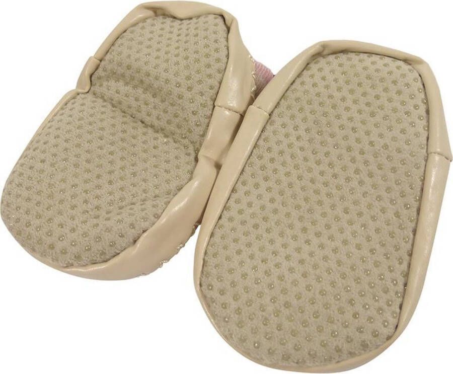 New Age Devi Anti-slip Babyslofjes Vos Roze Beige