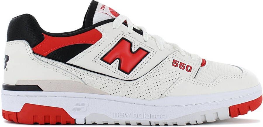 New Balance 550 Heren Schoenen Trainers Leer Wit BB550VTB