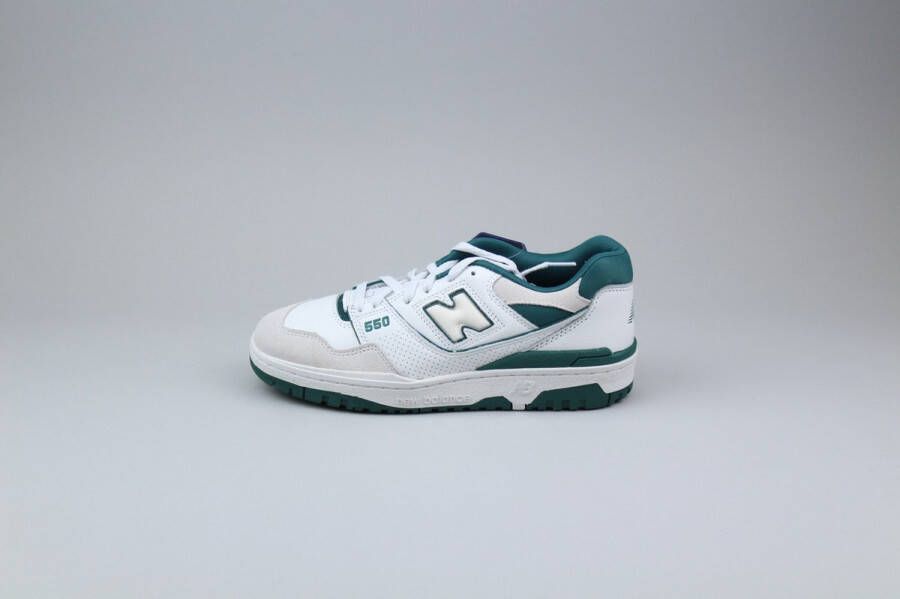 New Balance Vintage Teal Basketbal-geïnspireerde Leren Sneakers White Heren