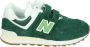 New Balance 574 sneakers groen wit Jongens Meisjes Suede Logo 34.5 - Thumbnail 2