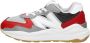 New Balance Sportieve Grijs Rood Sneaker Multicolor Dames - Thumbnail 2