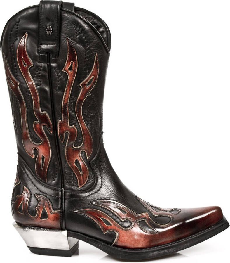 New Rock 7921 PULIK FUEGO Cow Laarzen 37 Shoes Zwart Rood