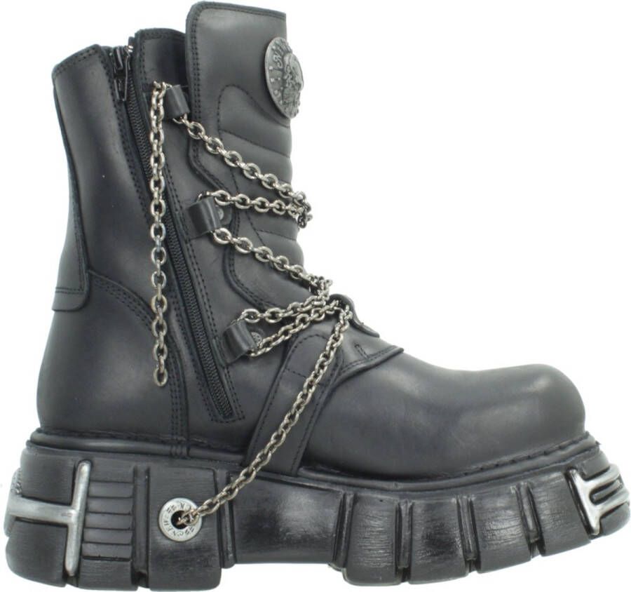 New Rock BOOT METALLIC M1011 S1 Zwart