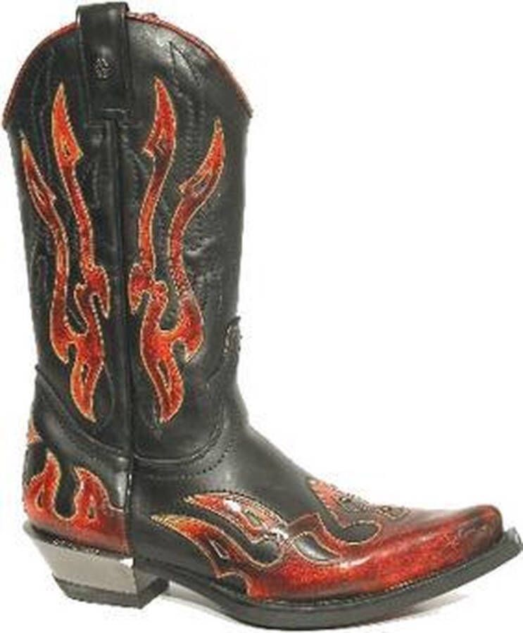 New Rock CowboyLaarzen M-7921-S2 Zwart Rood