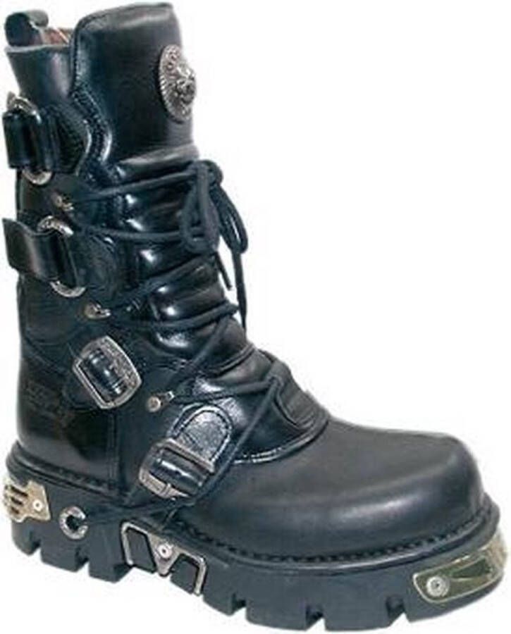 New Rock Laarzen 36 Shoes- M-575-S1 Zwart Zilverkleurig