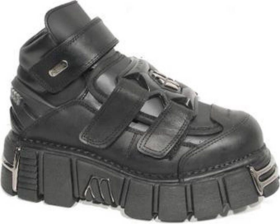 Newrock New Rock Lage schoenen 40 Shoes M 285 S1 Zwart Zilverkleurig