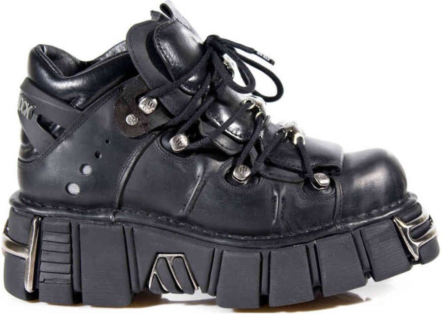 New Rock M-106-S1 Lage schoenen 46 Shoes Zwart Zilverkleurig