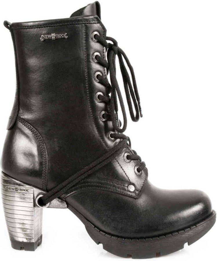 New Rock M.TR001 ITALI NEGRO Plateau Laarzen 42 Shoes Zwart Zilverkleurig