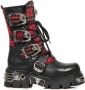 Newrock New Rock Laarzen 41 Shoes M 391T S1 Zwart Rood - Thumbnail 2