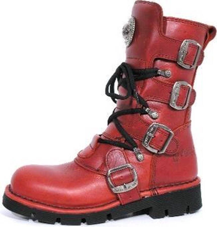 Newrock New Rock Laarzen M-1473-S12 Rood Zilverkleurig