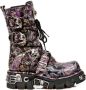 Newrock New Rock Laarzen 38 Shoes M 391 S5 Paars Zwart - Thumbnail 1