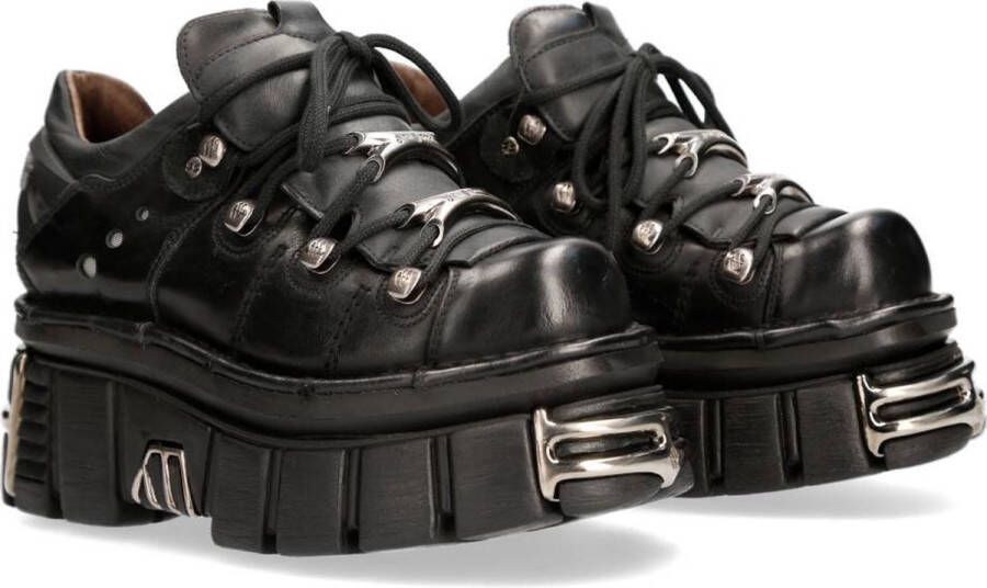 Newrock New Rock Plateau sneakers M-120N-S27 Zwart