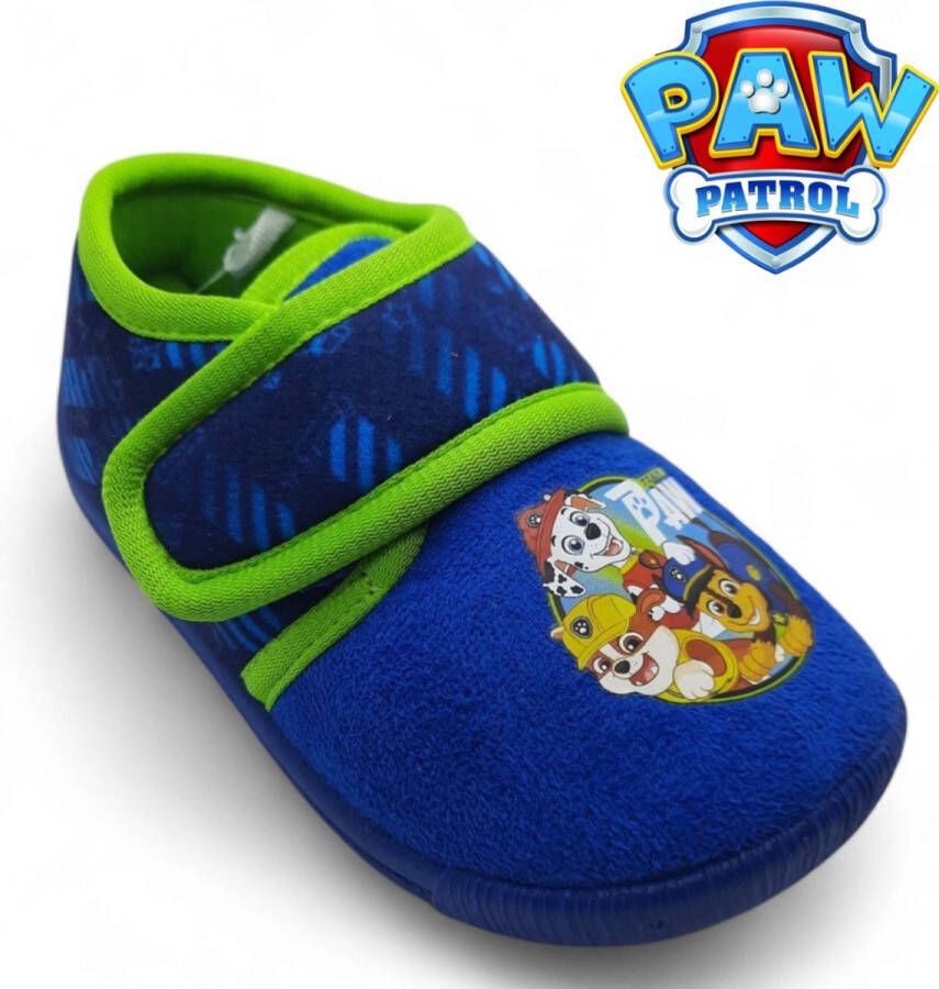 Nickelodeon Paw Patrol Nickeloden Paw Patrol gesloten pantoffels met velcro klittenbandsluiting blauwe sloffen voor jongens lage kinderpantoffels met dichte hiel Team Paw