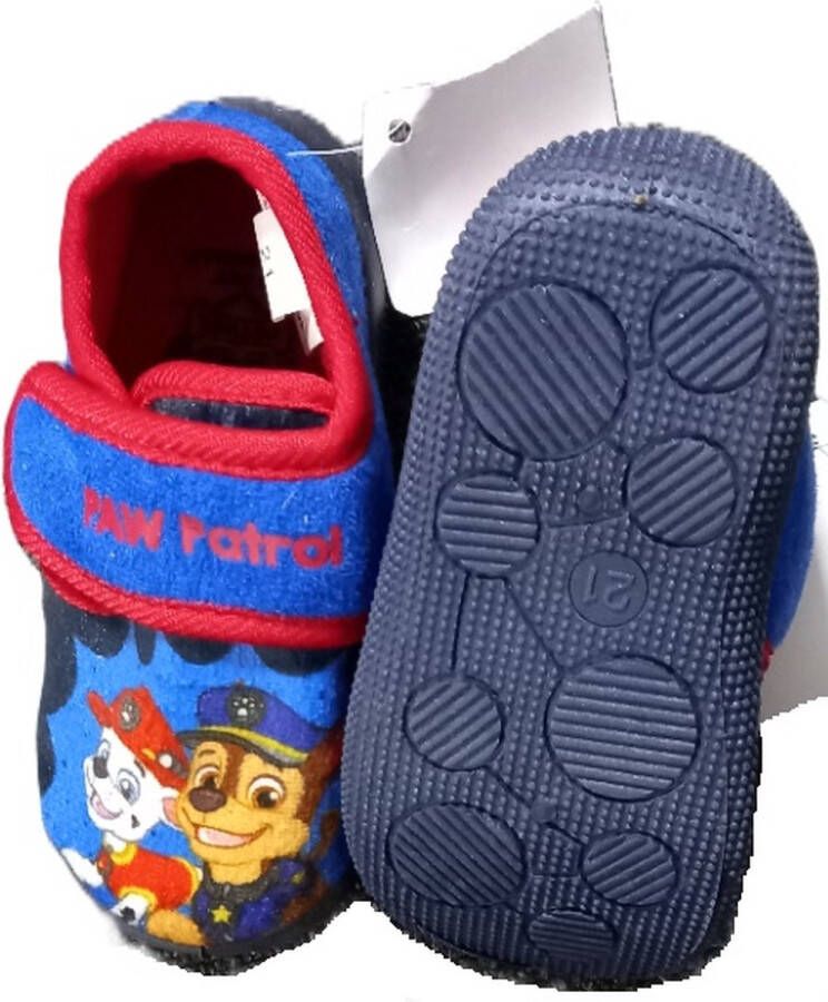 Nickelodeon Paw Patrol sloffen pantoffels blauw rubberen zool