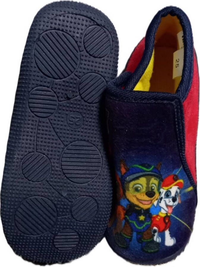 Nickelodeon Paw Patrol sloffen pantoffels blauw rubberen zool Chase Zuma Marshall