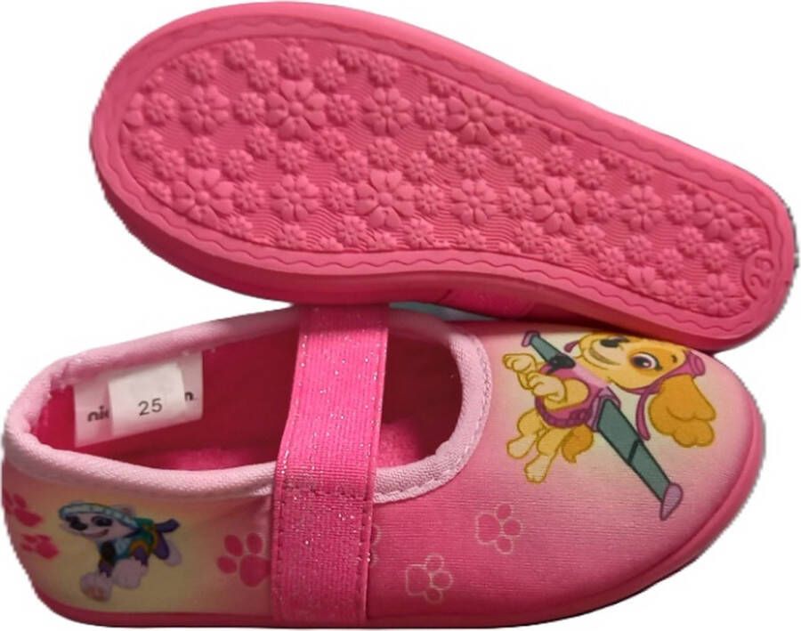 Nickelodeon Paw Patrol sloffen pantoffels roze rubberen zool