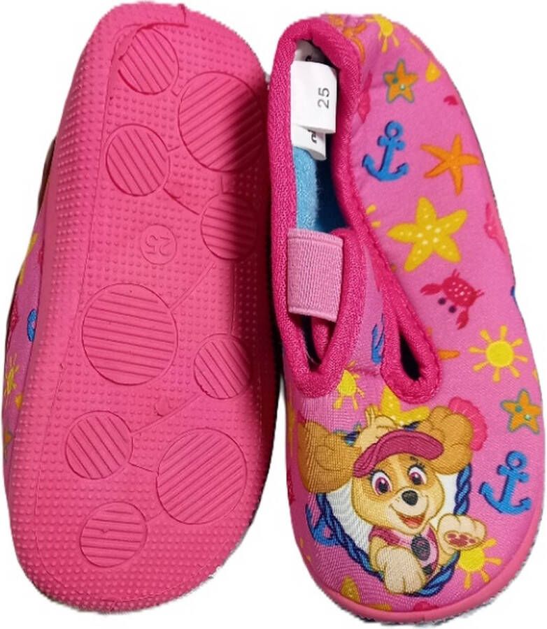 Nickelodeon Paw Patrol sloffen pantoffels roze rubberen zool