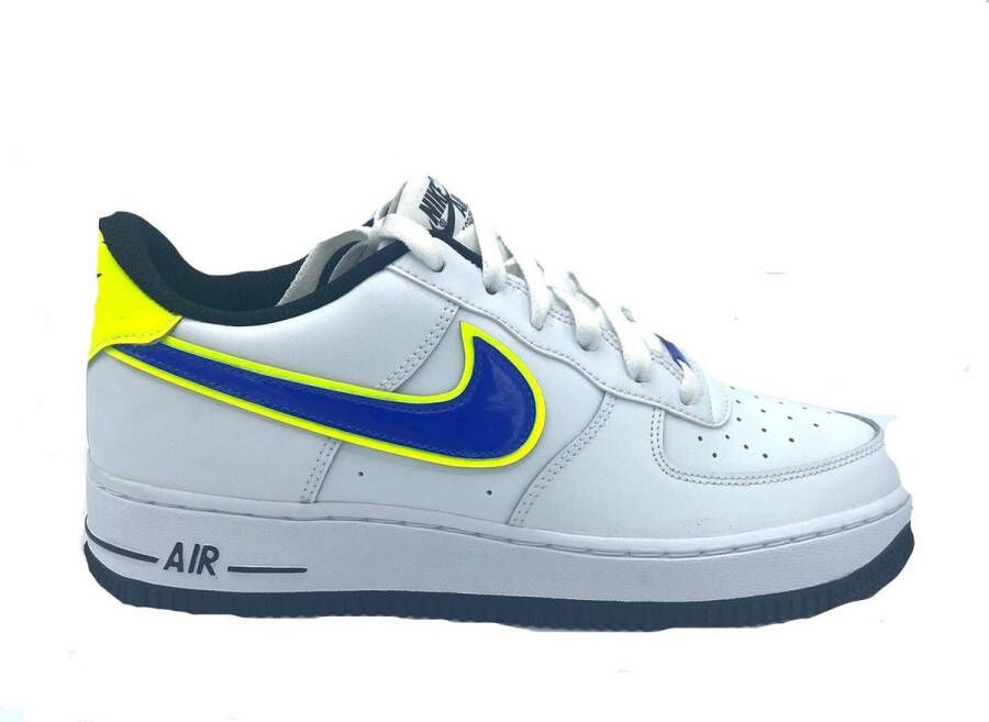 Nike Air Force 1 '07 GS Wit Blauw Geel