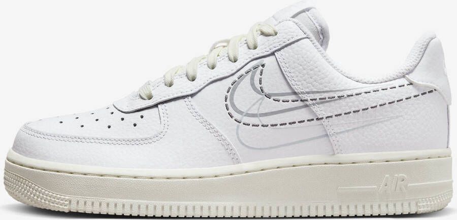 Nike Air Force 1 '07 Low Multi-Swoosh Sneakers Unisex Wit Zwart