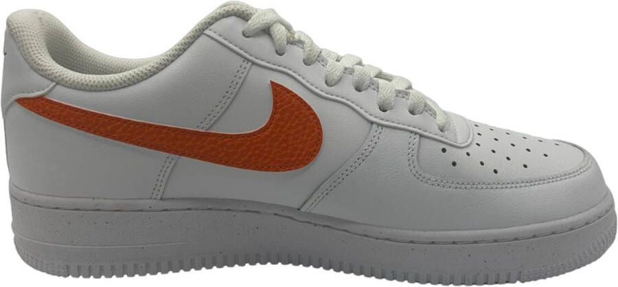 Nike Air Force 1 '07 Low 'Spray Paint Swoosh White Safety Orange'- FJ4228-100 wit oranje sneakers laag