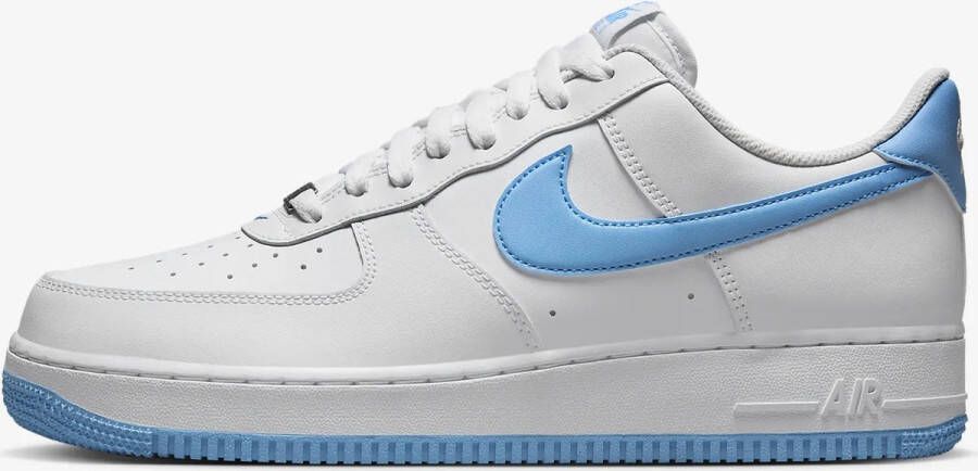 Nike Herenschoenen Air Force 1 '07 White White Aquarius Blue- Heren White White Aquarius Blue