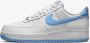 Nike Herenschoenen Air Force 1 '07 White White Aquarius Blue- Heren White White Aquarius Blue - Thumbnail 5