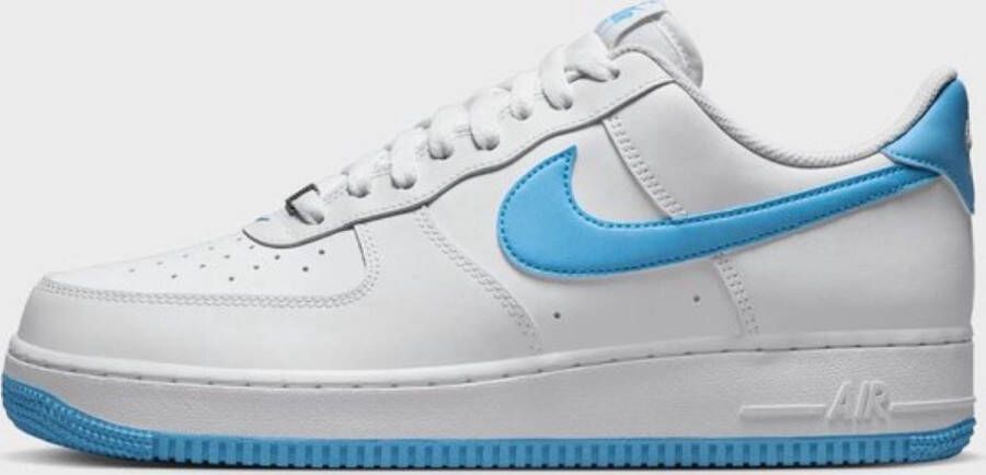 Nike Herenschoenen Air Force 1 '07 White White Aquarius Blue- Heren White White Aquarius Blue