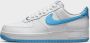 Nike Herenschoenen Air Force 1 '07 White White Aquarius Blue- Heren White White Aquarius Blue - Thumbnail 1