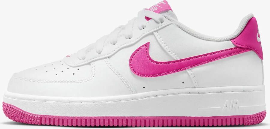 Nike Kinderschoenen Air Force 1 White Laser Fuchsia White Laser Fuchsia