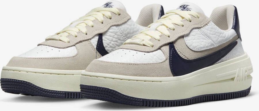 Nike Air Force 1 PLT.AF.ORM Sneakers Dames Wit beige Blauw