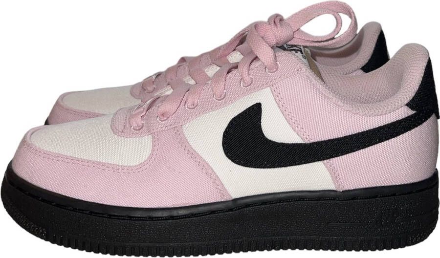 Nike Air Force 1 Low ESS Dames Sneakers Roze Wit Zwart