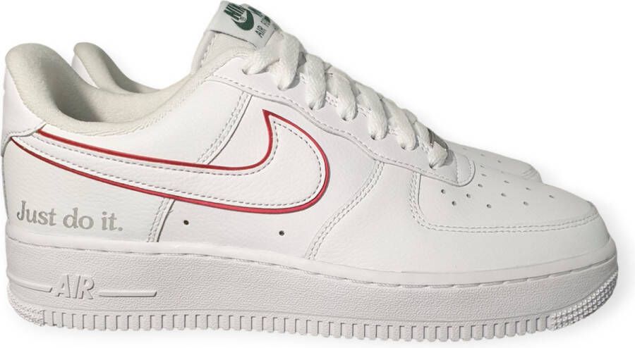 Nike Air Force 1 White University Red Noble Green Schoenmaat 42 1 2 Sneakers DQ0791 100