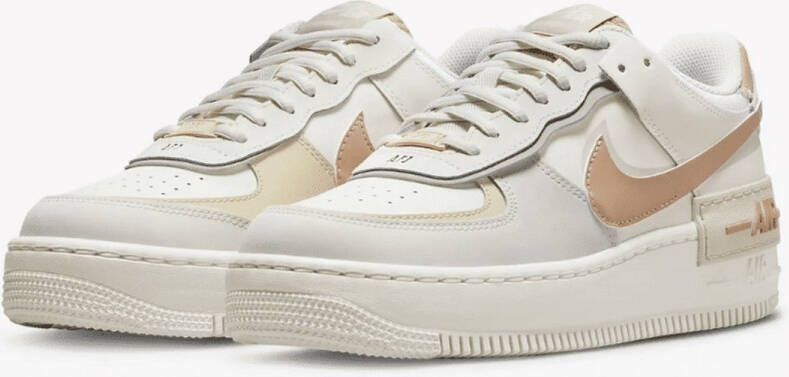 Nike Wmns Air Force 1 Shadow Basketball Schoenen sail hemp fossil light bone maat: 42 beschikbare maaten:36.5 37.5 42