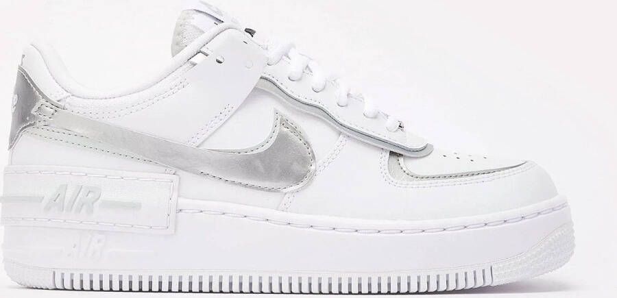 Nike Air Force 1 Low Shadow Wit Zilver Sneakers Unisex DOOS ZONDER DEKSEL