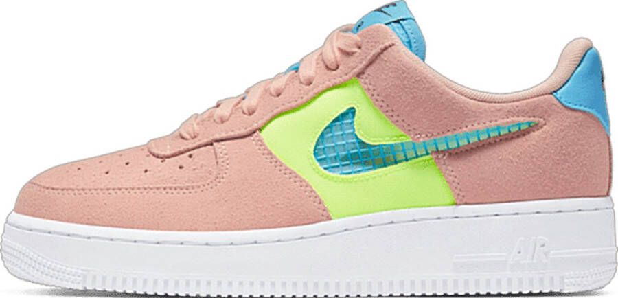 Nike Air Force 1 Low 'Washed Coral Ghost Green womens groen roze CJ1647-600 sneakers