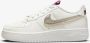 Nike Air Force 1 LV8 Double Swoosh Silver Gold Blanc - Thumbnail 3