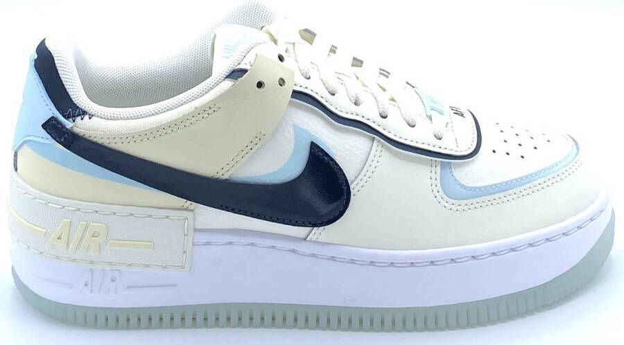 Nike Damesschoenen Air Force 1 Shadow Sail Glacier Blue Coconut Milk Armoury Navy- Dames Sail Glacier Blue Coconut Milk Armoury Navy