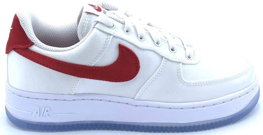 Nike Air Force 1 Low '07 Satin White Varsity Red DX6541