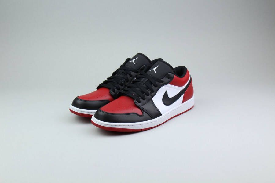 Nike Air Jordan 1 Low Bred Toe 553558-612 BRED Zwart Rood Schoenen