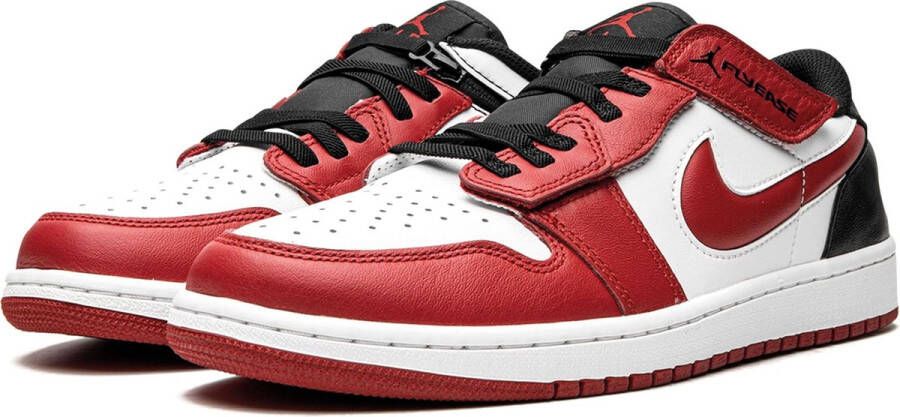 Nike AIR JORDAN 1 Low FlyEase Heren Sneakers Sport Schoenen Leer Wit-Rood DM1206