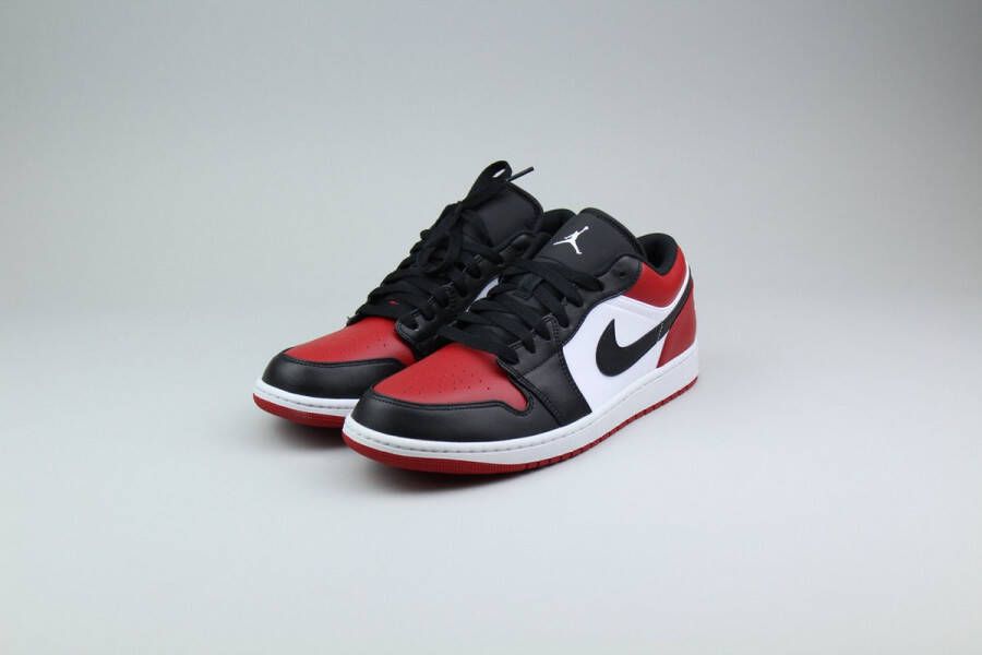 Nike Air Jordan 1 Low Bred Toe 553558-612 BRED Zwart Rood Schoenen