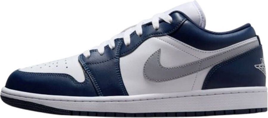 Nike Air Jordan 1 Low Heren Sneakers Wit Grijs Blauw