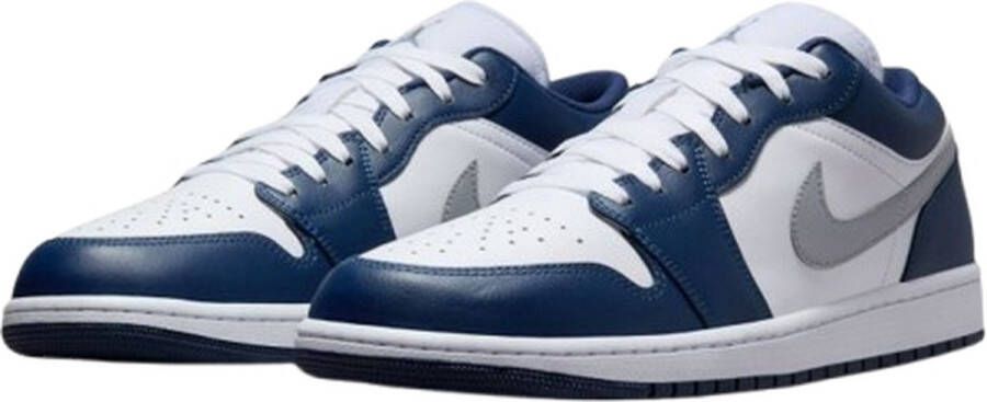 Jordan Air 1 Low White Midnight Navy Wolf Grey- Heren White Midnight Navy Wolf Grey