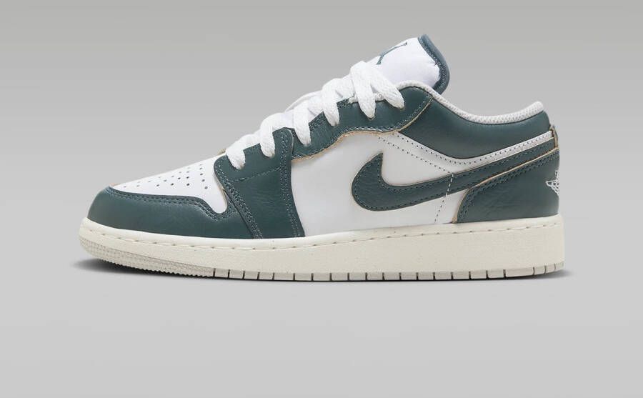 Nike Air Jordan 1 Low SE GS Oxidized Green Sneakers Kids Unisex Wit Groen