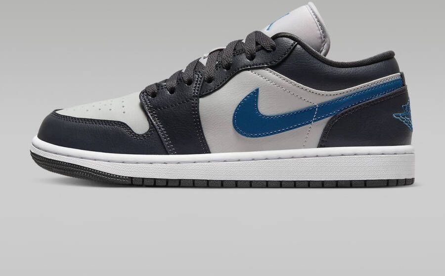 Nike Air Jordan 1 Low Sneakers Unisex Industrial Blue Donkblauw Grijs Wit