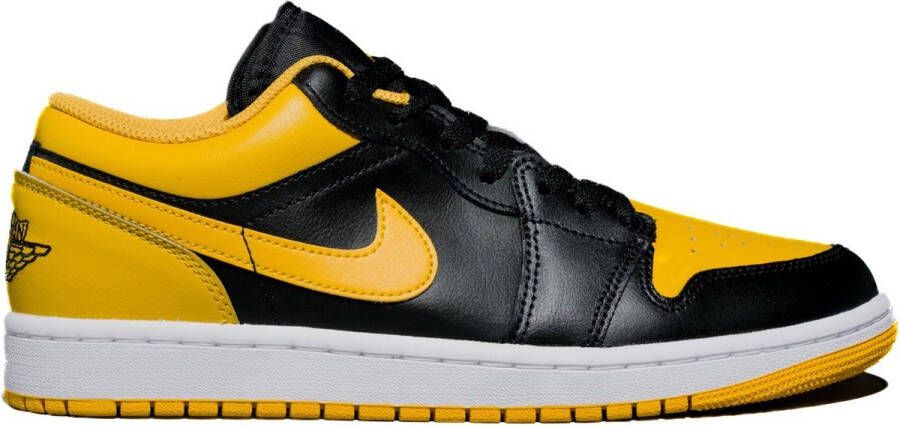 Jordan Air 1 Low Black White Yellow Ochre- Black White Yellow Ochre