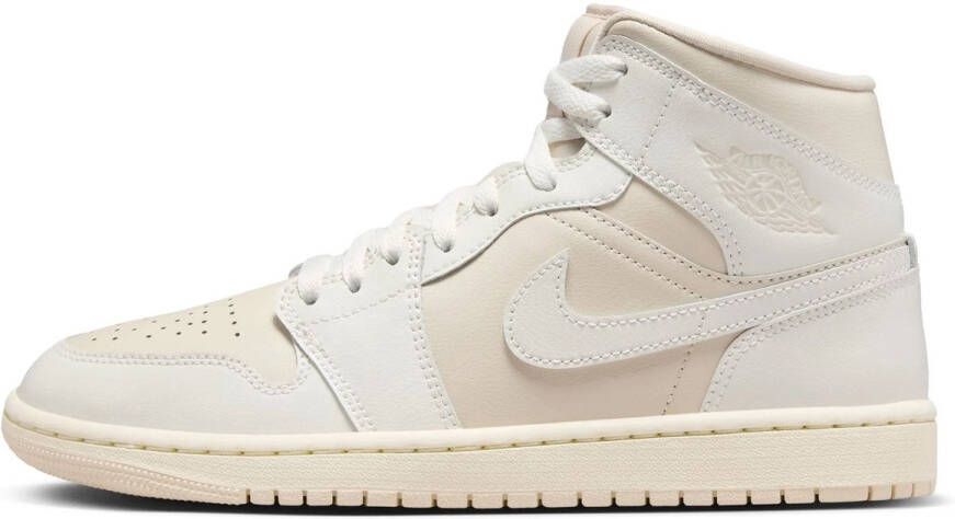 Nike Air Jordan 1 Mid Beige Wit Sneakers Unisex